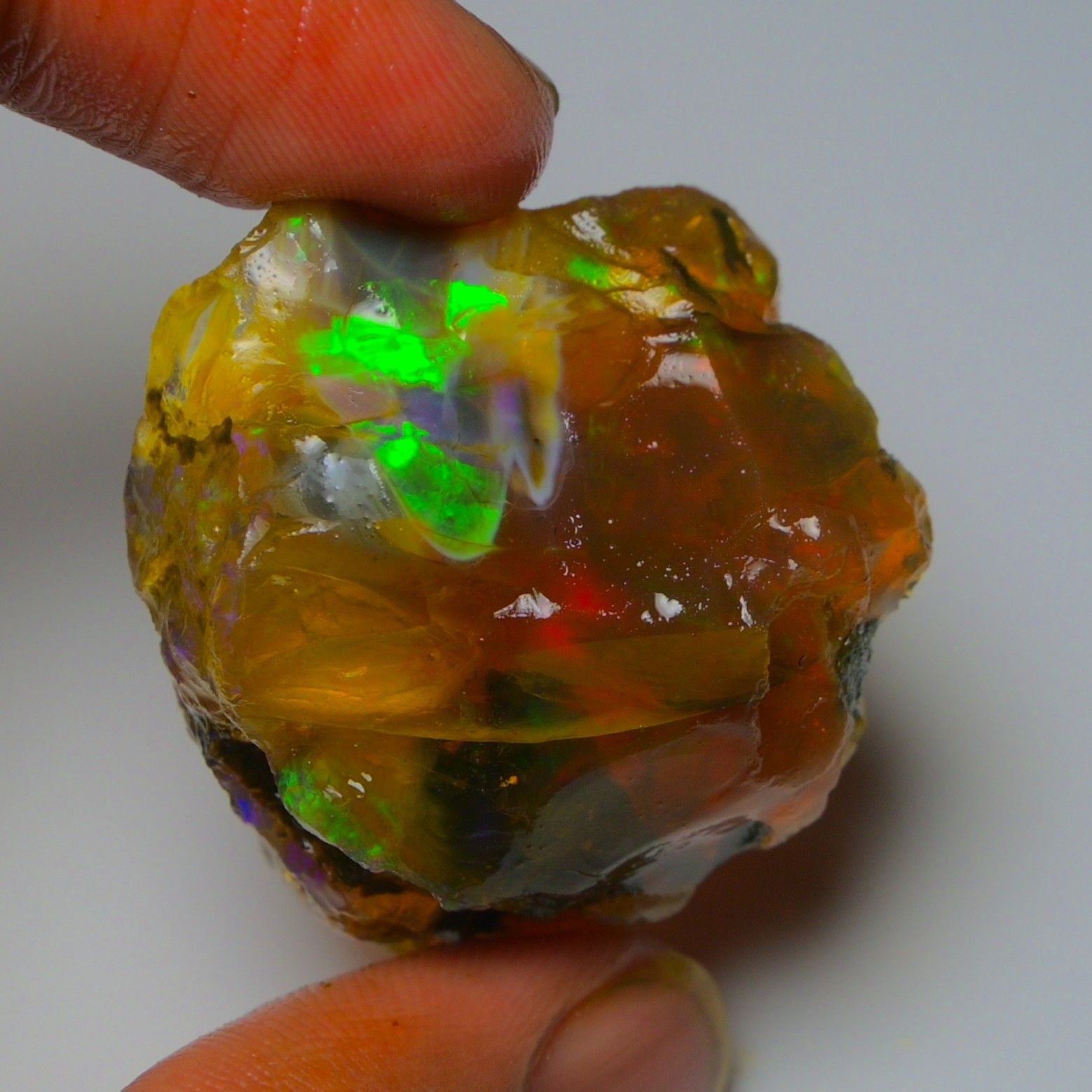 Stunning Ethiopian Opal Rough 99.20 Cts, Large Oil Opal Specimen Natural Opal