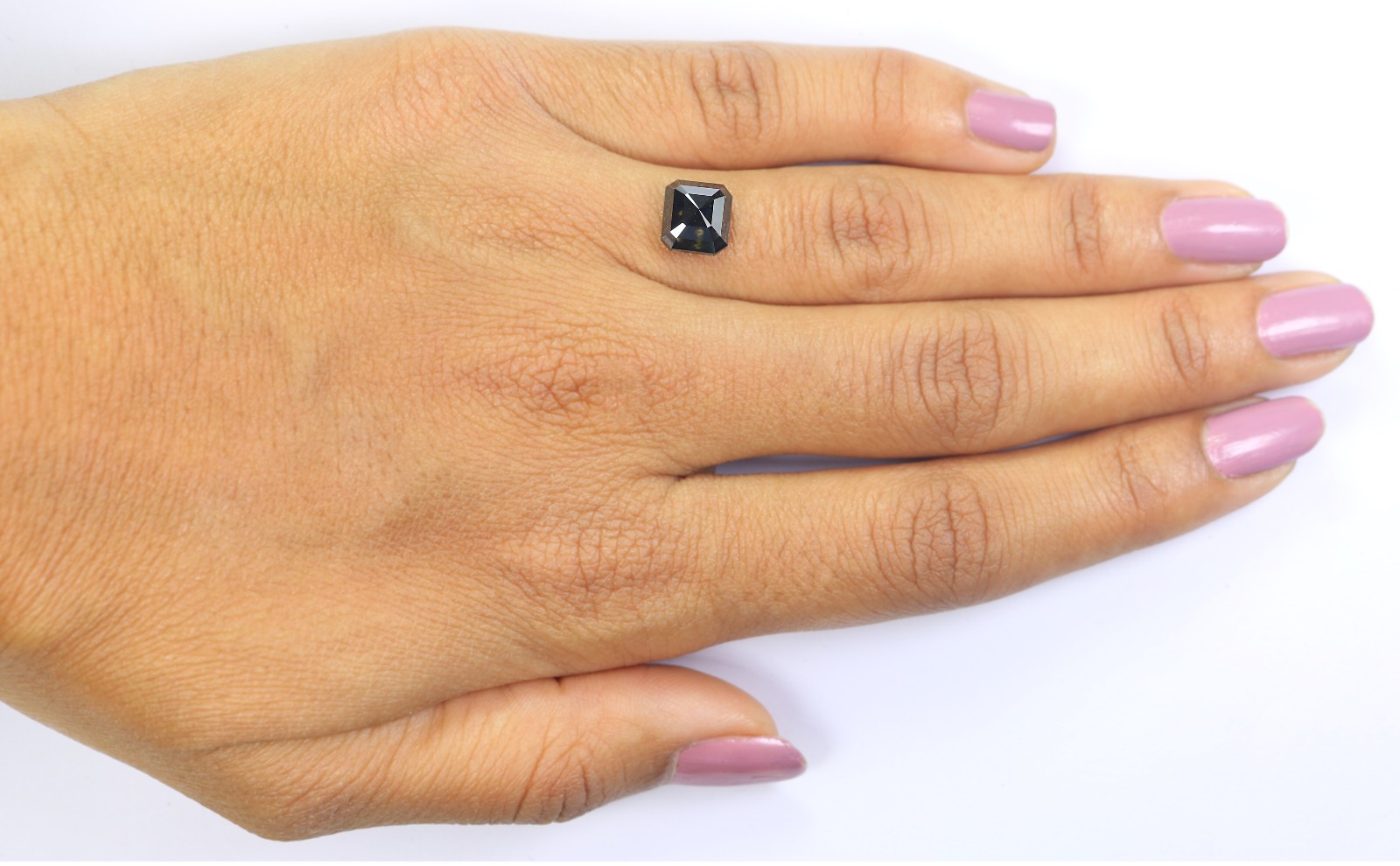3.05 CT Natural Loose Emerald Shape Diamond 7.90 MM Black Color Diamond QL9503