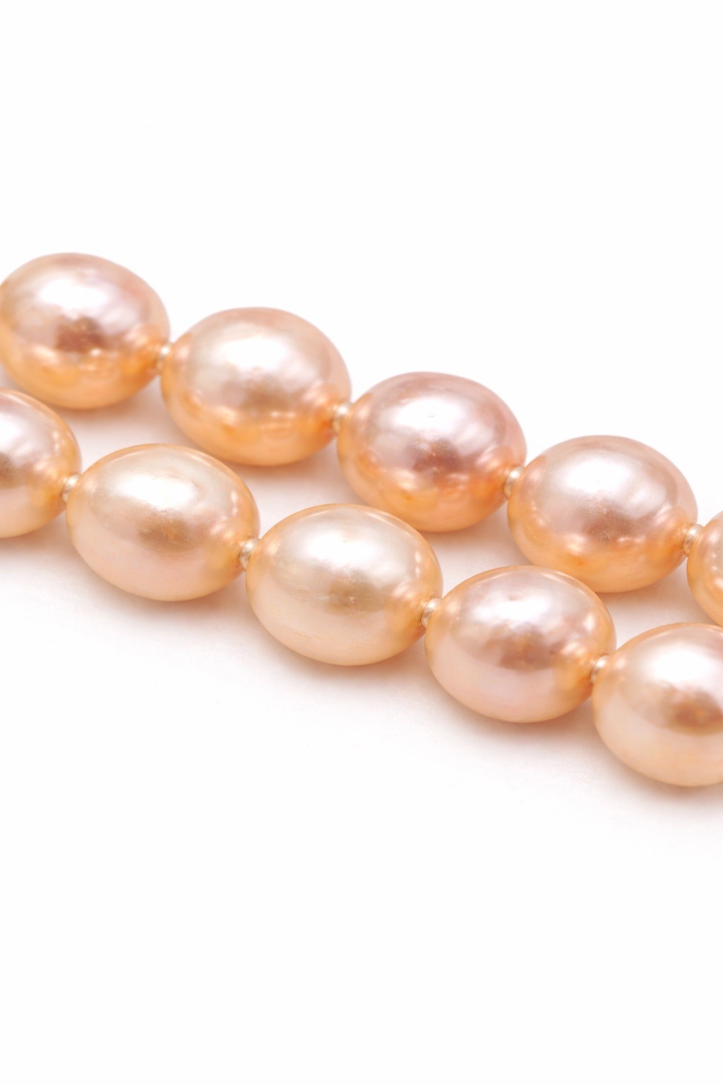 Genuine Freshwater Cultured Pearl Necklace 925 Sterling 18-20″ Peach Blush 6-7mm