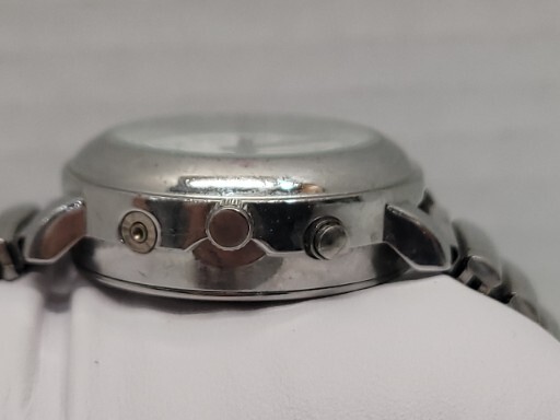 Vintage Tel-Time Watch Easy To Read Numerals Runs Speaks Date & Time Silver Tone