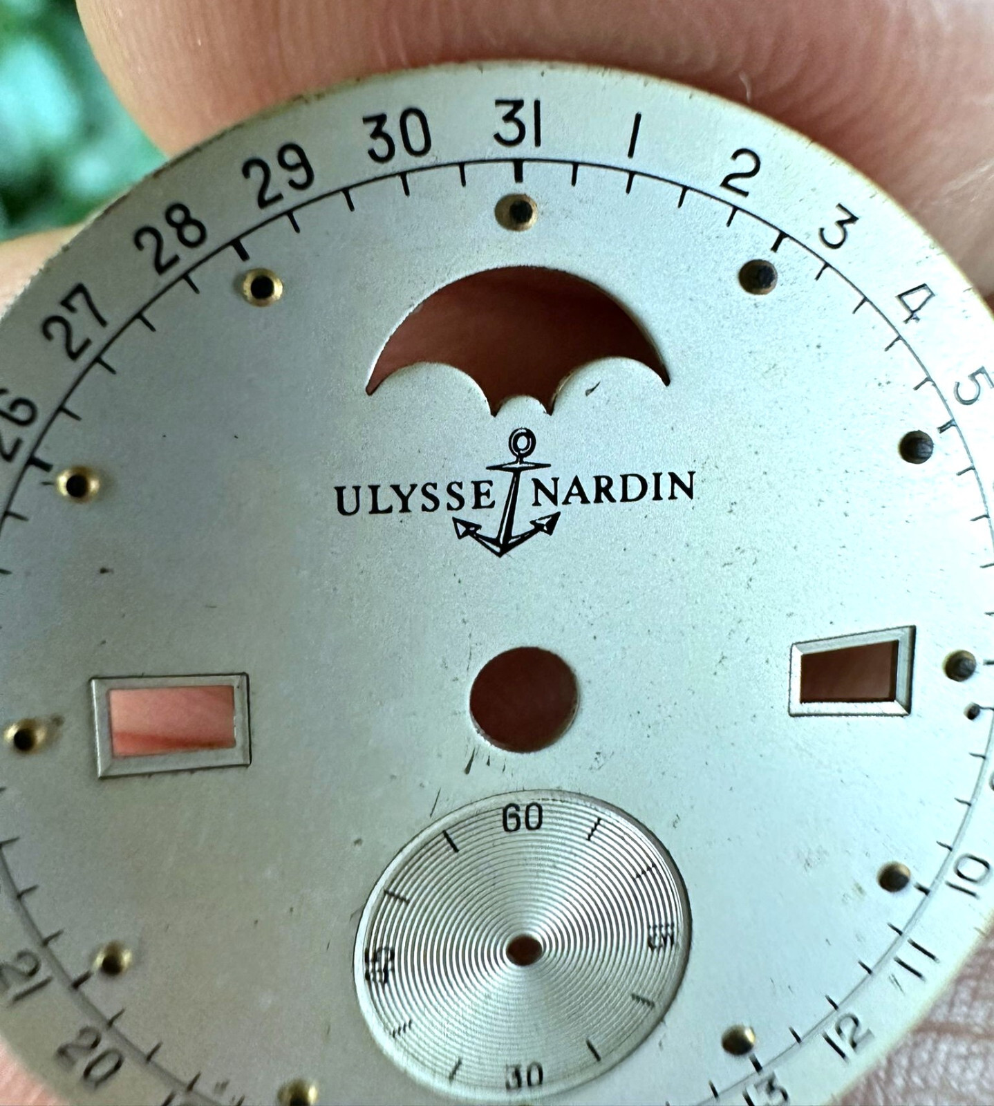 Ulysse Nardin Datofix Calendar Moon Phase Vintage Dial 28.5mm Cal. Record 107C