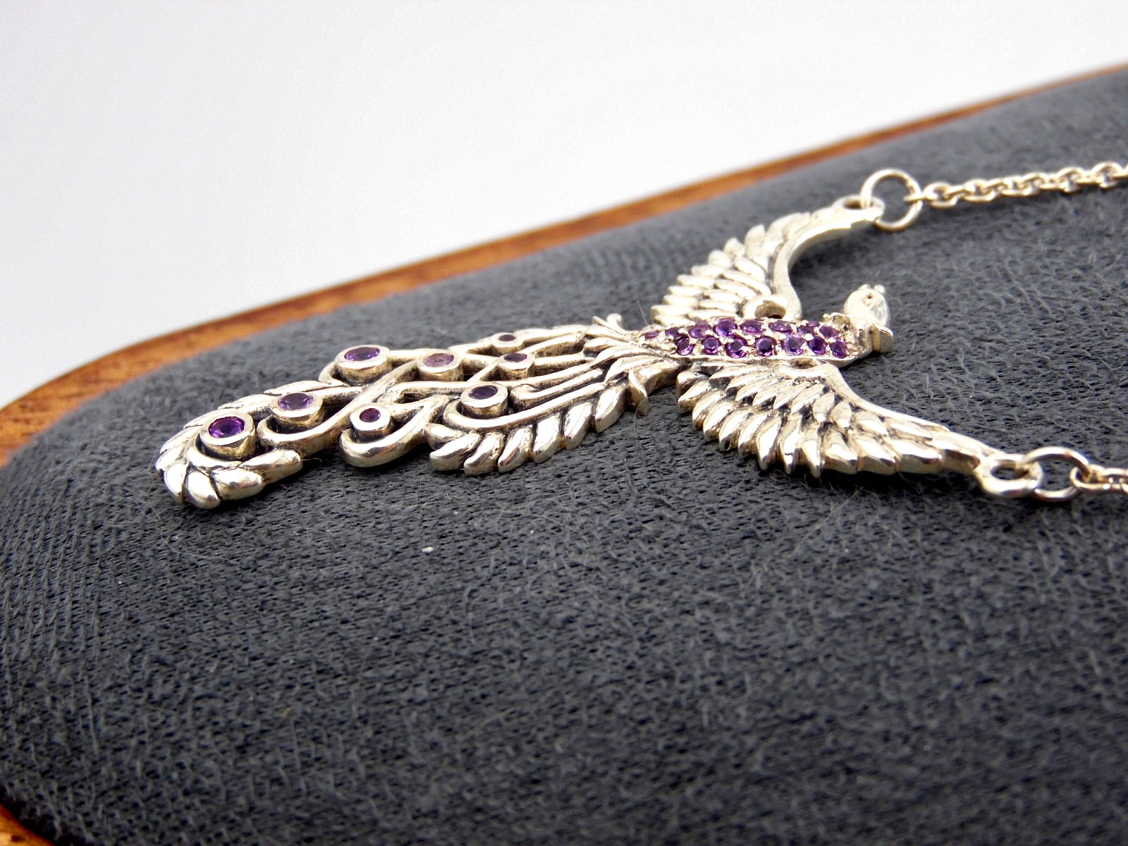 Peter Stone Sterling Phoenix Necklace Pendant “Honor Thy Flying Phoenix” 925