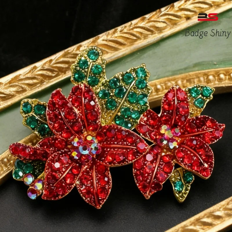 Classic Luxury Vintage Flower Brooch, Quality Women’s Metal Gift