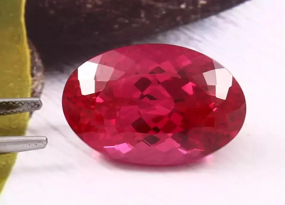 10.00 Ct+ Certified Unheated Myanmar Burma Pink Ruby Oval Cut Loose Gemstone