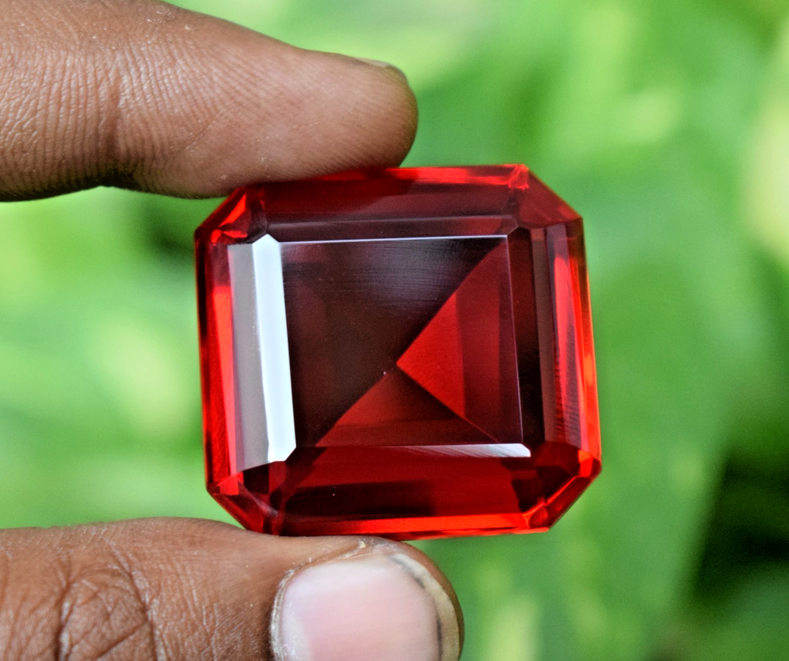 101 CT Huge Blood Red Spinel Octagon Cut Certified Gemstone Limited Time Deal