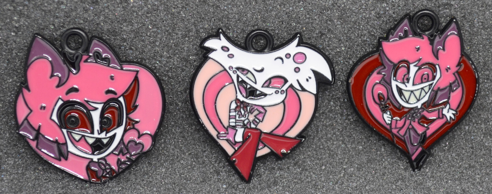 Hazbin Hotel 10pc Enamel Pendant Charm Set Charlie Alastor Angel Dust Niffty