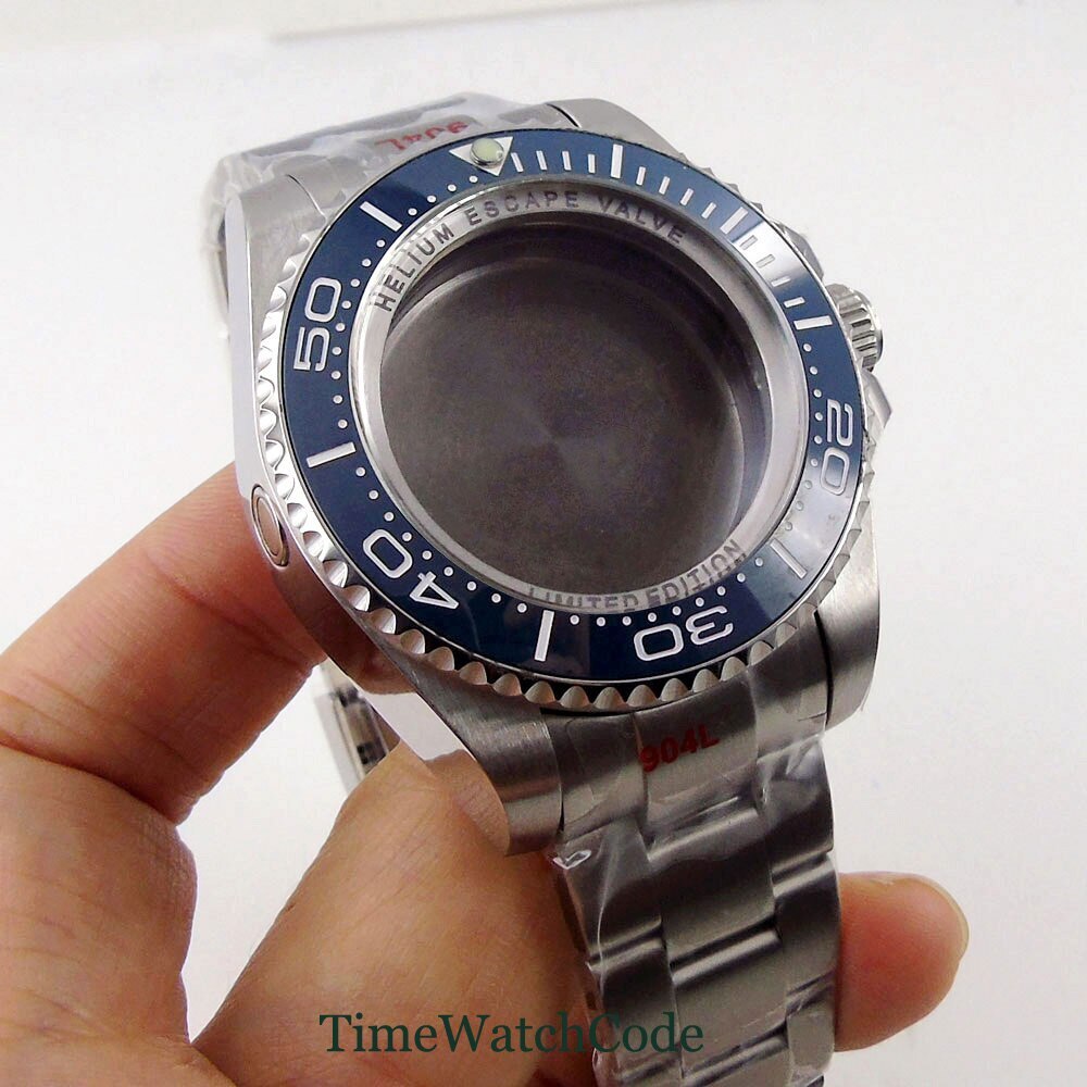 43mm Watch Case Fit SEA NH34 NH35 ETA2824 PT5000 ST2130 Ceramic/Aluminum Bezel