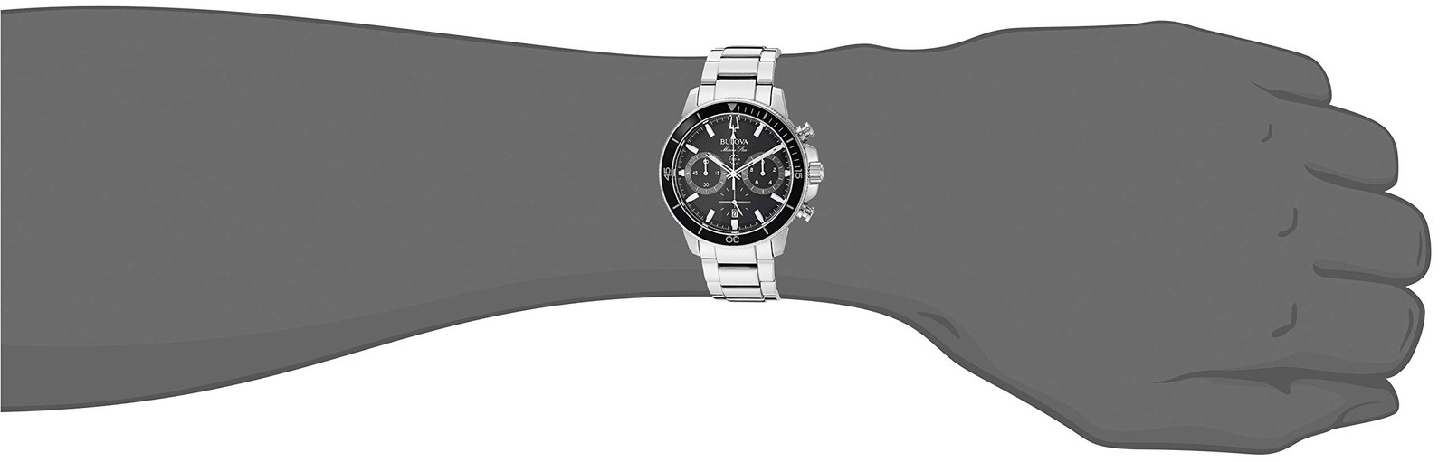 Bulova Mens Marine Star Series C Stainless Steel 6-Hand Chronograph Quartz
