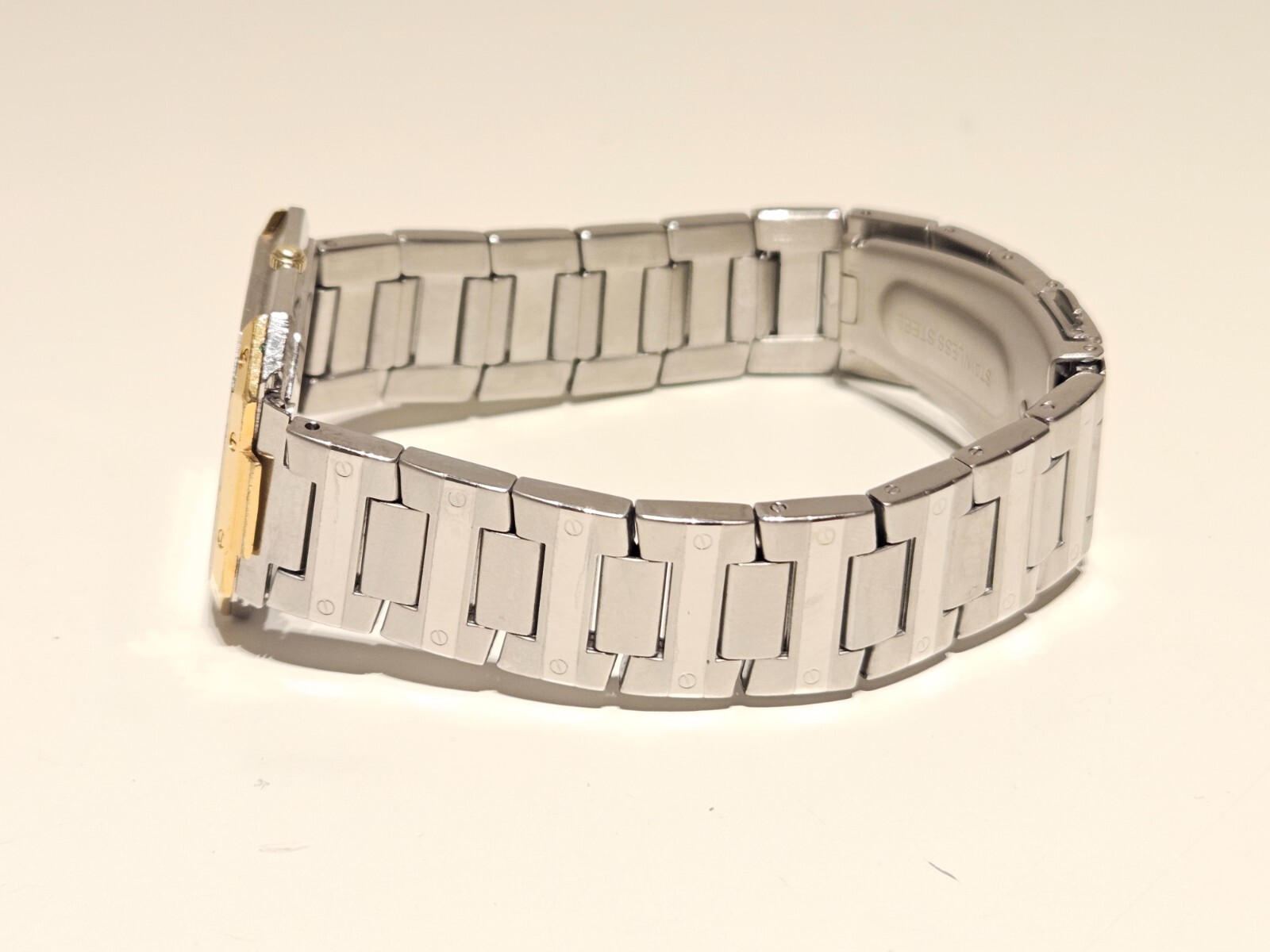 VINTAGE RARE RECTANGLE MEN’S TWO TONE ST. STEEL QUARTZ WATCH “RAYMOND WEIL” 9034