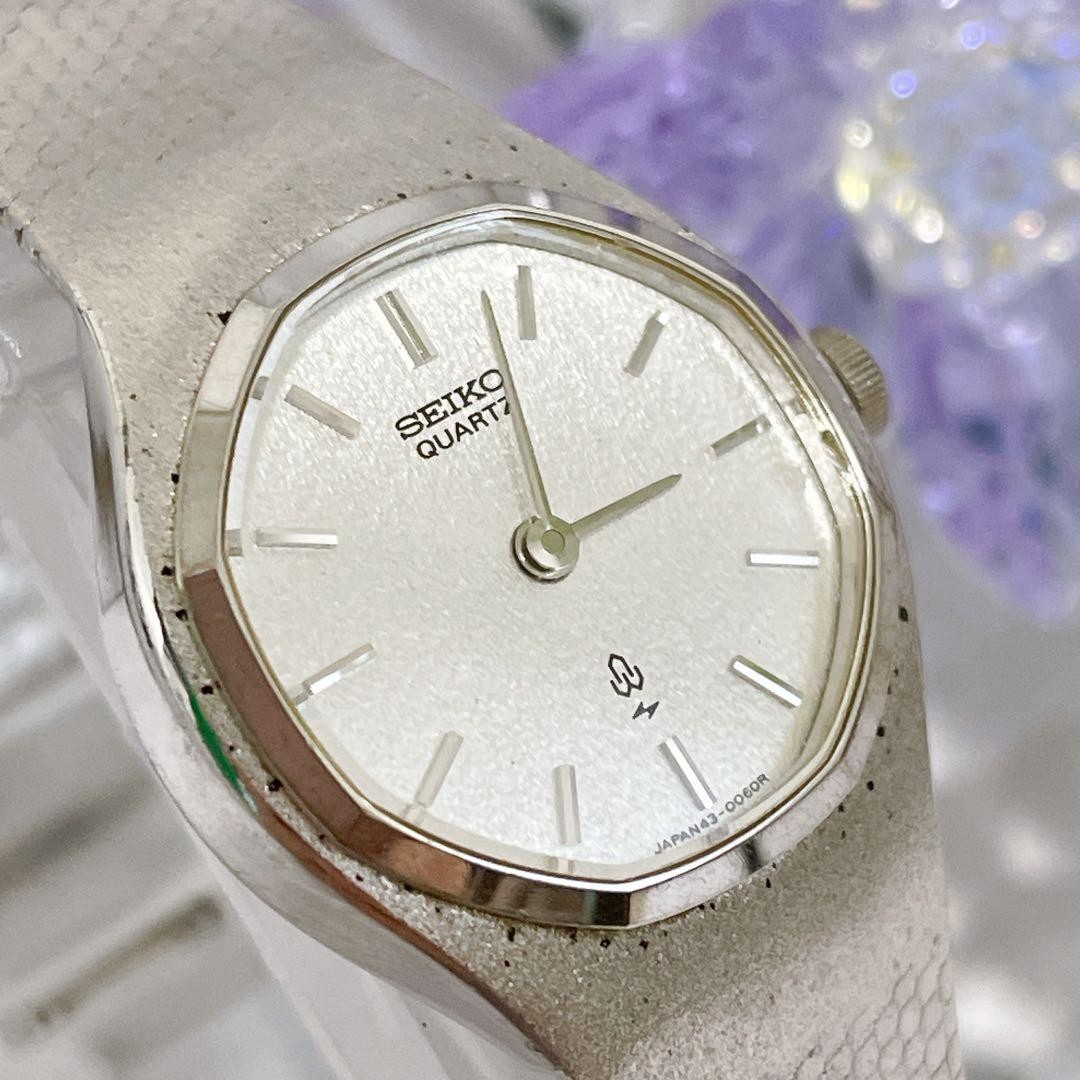 SEIKO Wristwatch Bracelet Silver Battery Replaced wrist 15cm/5.9in