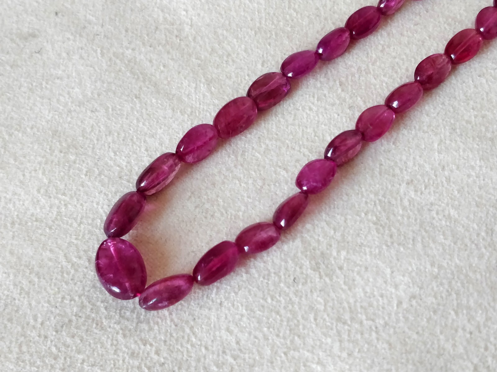 Rubellite Tourmaline Oval nuggets 5 – 8 mm Pebble Beads 16″ loose strand