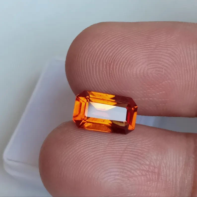 Eye Clean Mozambique Hessonite Garnet Cut Gemstone January Birthstone 2.85 Ct