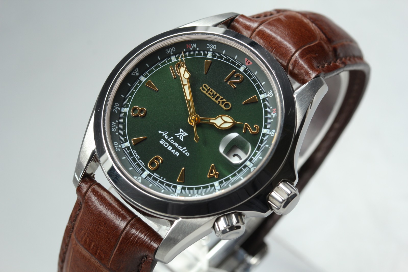 SEIKO Prospex Alpinist SBDC091 Moss Green AT Date Men’s Watch [Band Little Wear]
