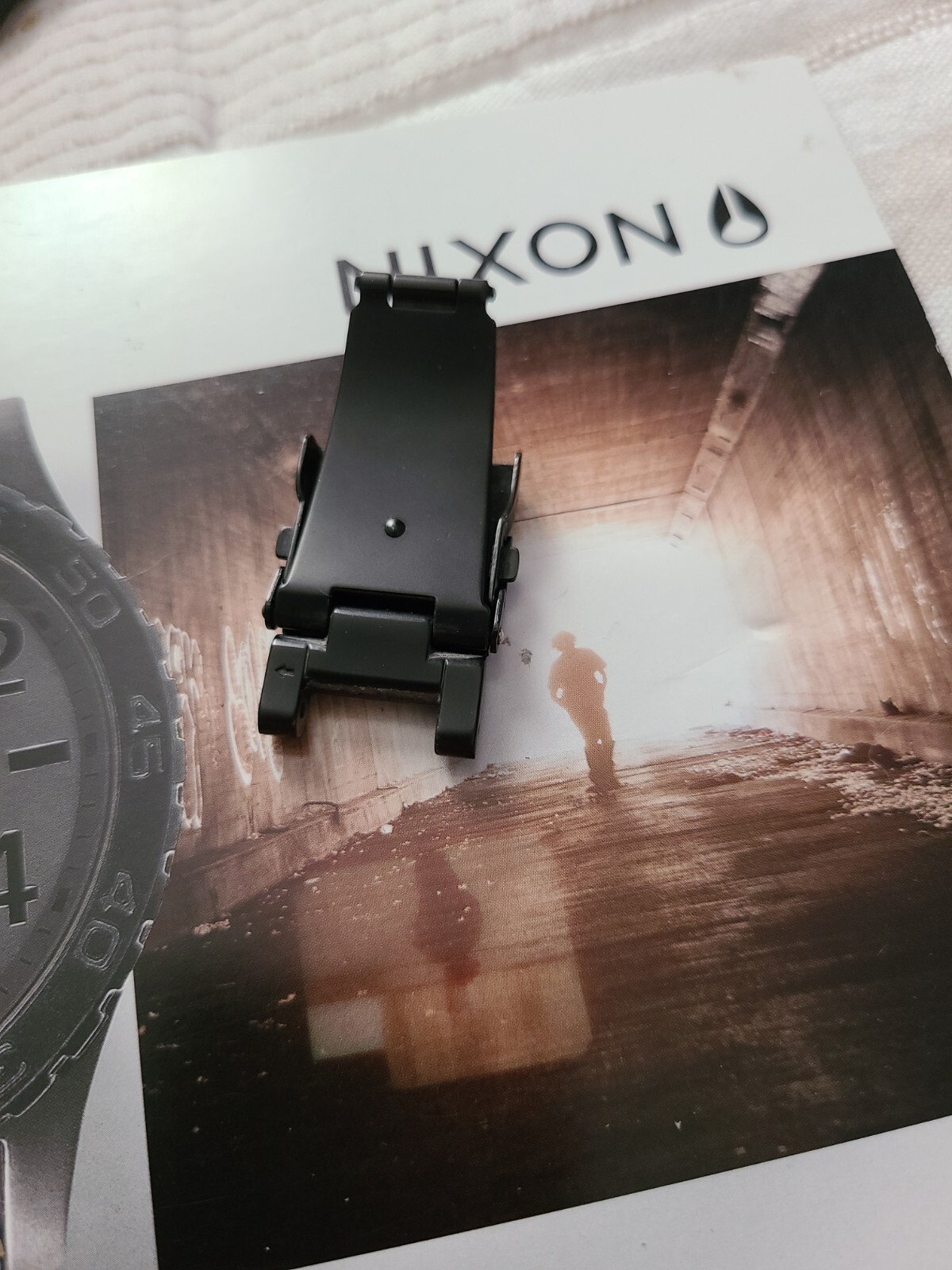♡Nixon The 42-20 black color Watch buckle deployment band clasp wristband.Used.