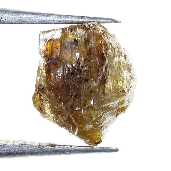 6.66×5.43×3.08 MM 0.81 Ct Rough Natural Loose Brownish Yellow Color Diamond