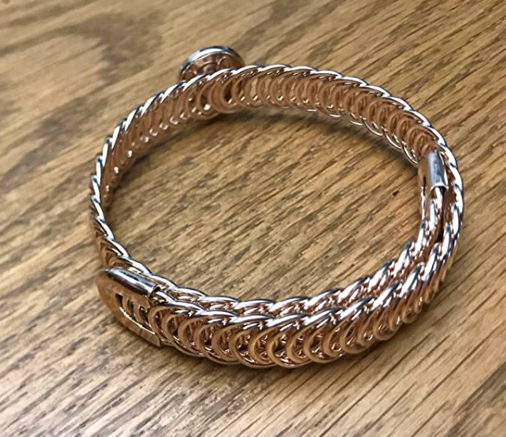 Snap Jewelry Rose Gold Wrap Coil Bracelet Adjustable fits 18-20mm Ginger Charms