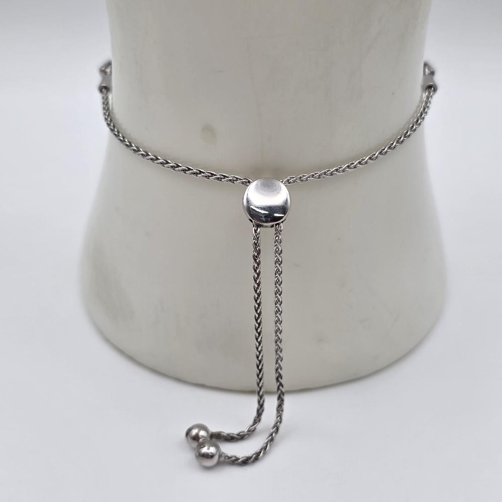 Kay Jewelers 925 Sterling Silver “Love & Be Loved” Interlocking Bolo Bracelet