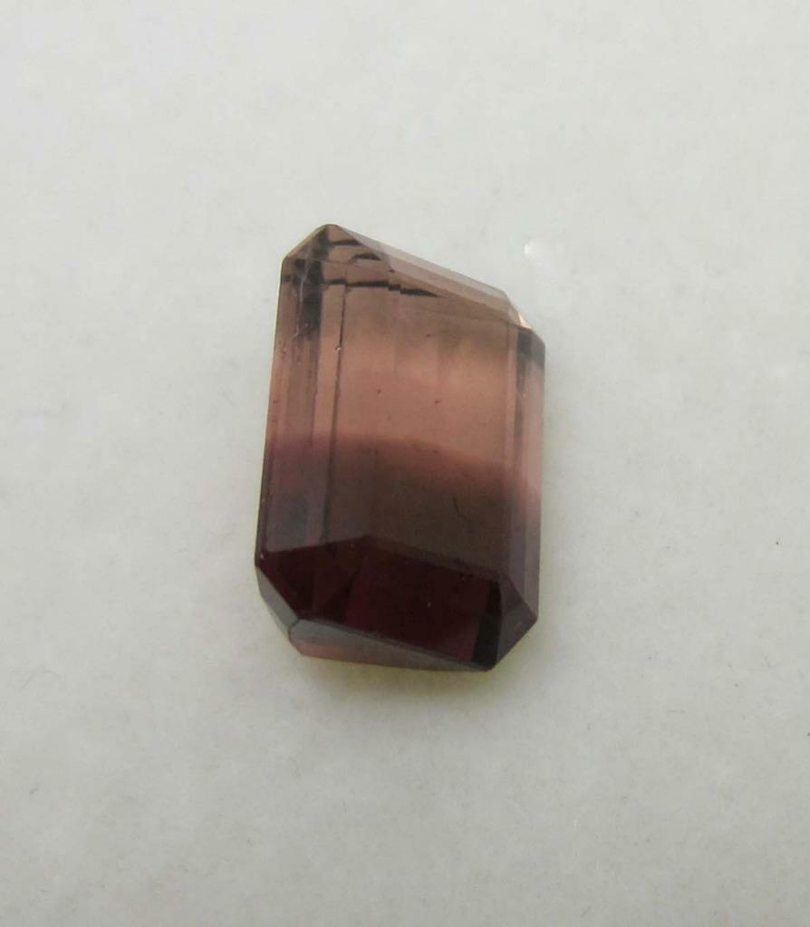 6.60 CARATS OCTAGON BI-COLOR BROWN TOURMALINE GEMSTONE- BCT-0004