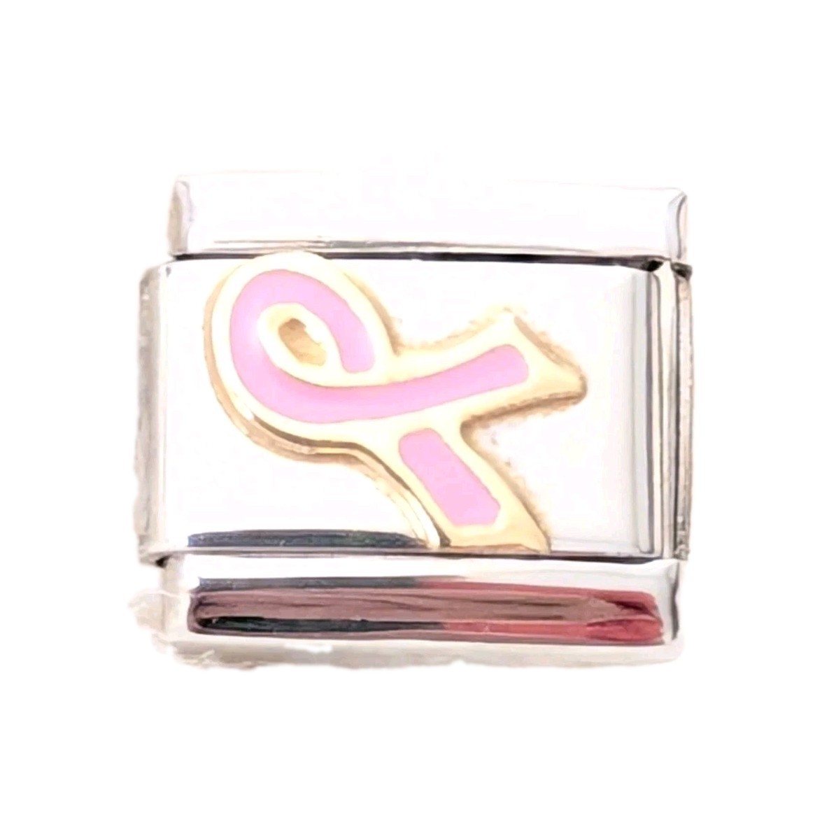 Authentic Nomination Pink Ribbon Breast Cancer Italian Charm P132