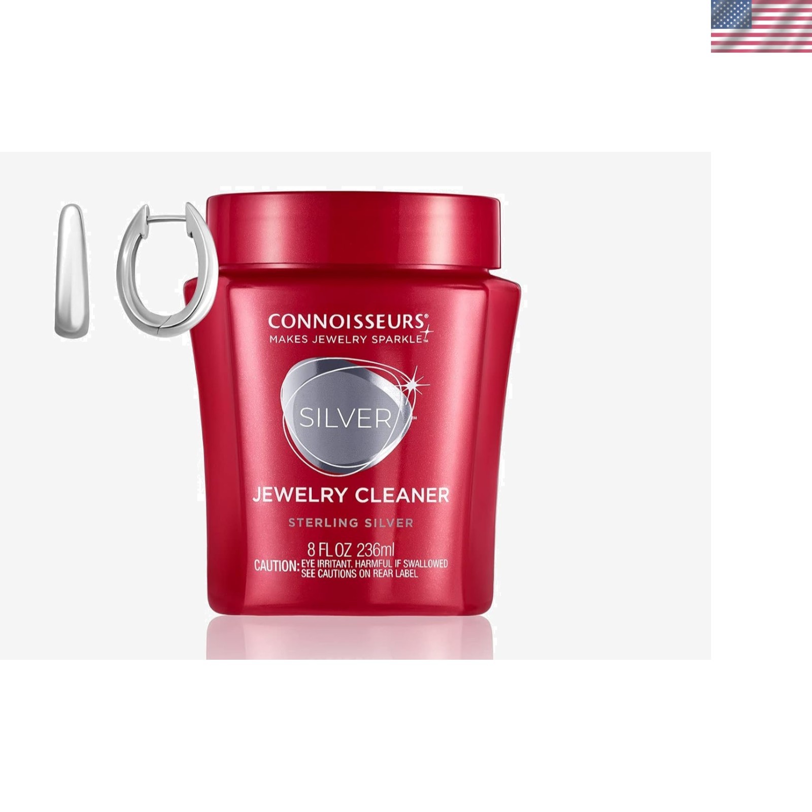 Effortless Tarnish Removal: 7 Oz Silver Jewelry Cleaner with Basin & Brush