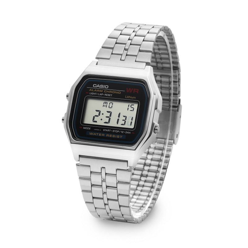 Casio A159WA-N1DF Unisex Metal Watch digital Retro Silver Original New