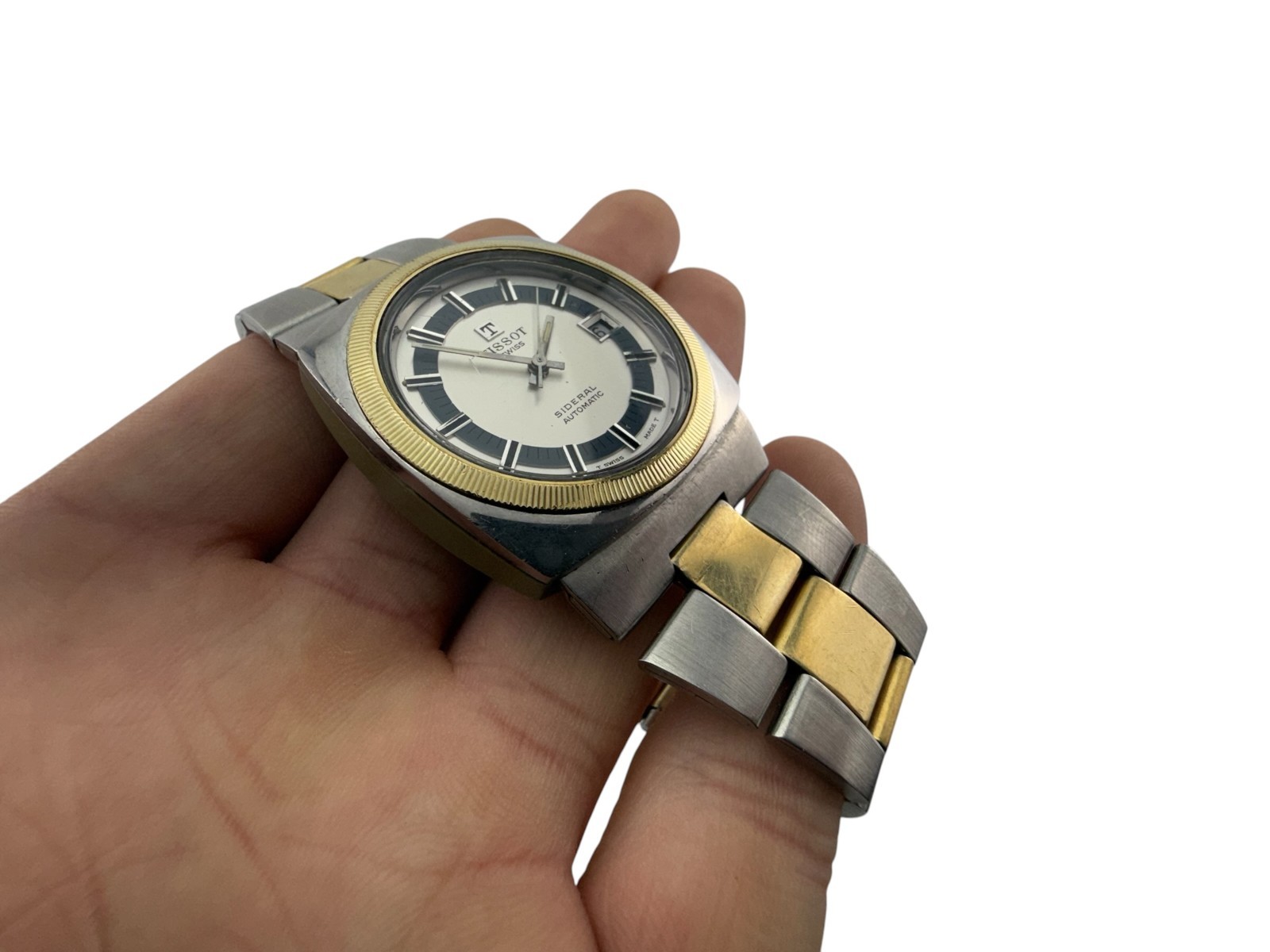VINTAGE TISSOT SIDERAL TWO TONE Watch Swiss Automatic 36MM
