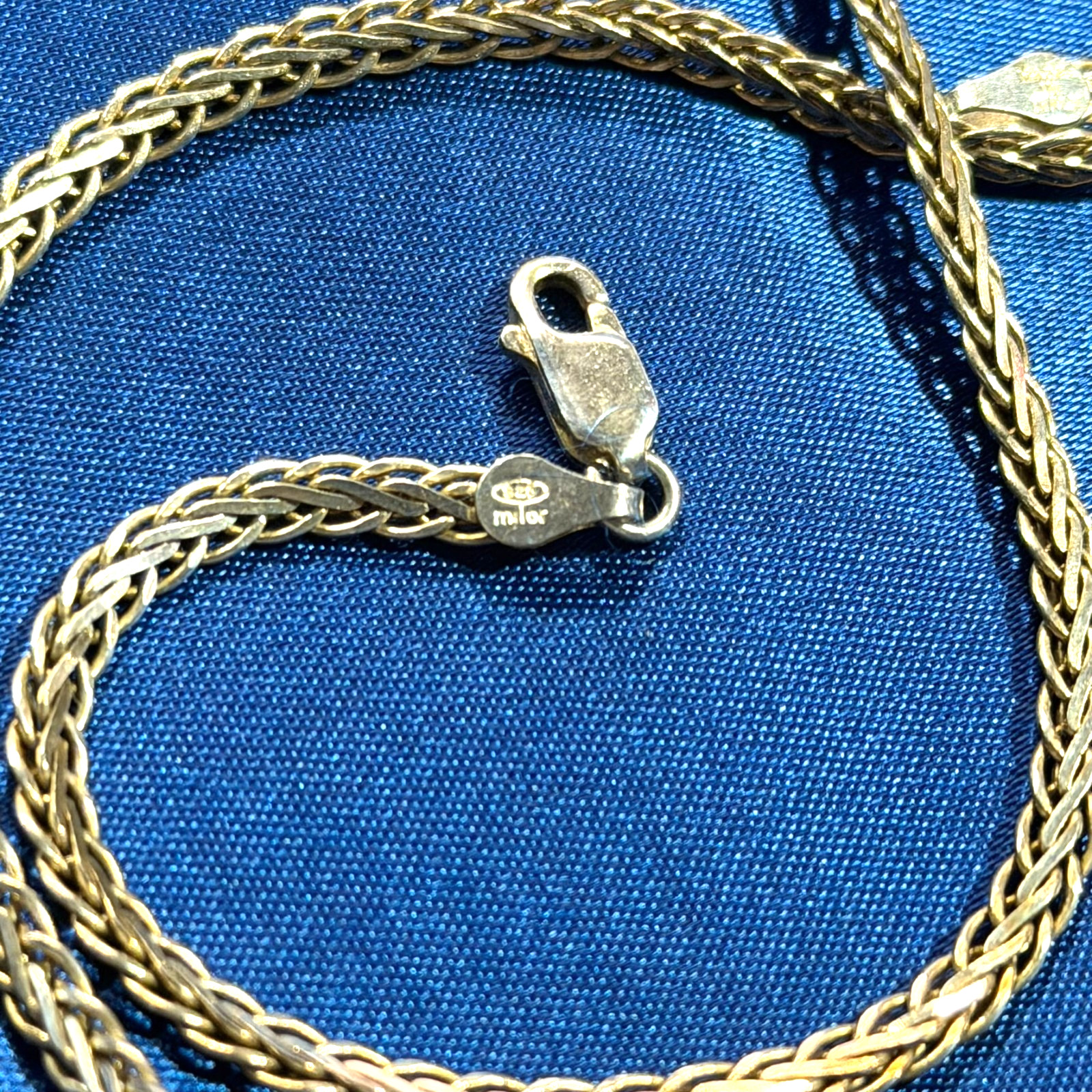 MILOR 925 Sterling Silver 26in Spanish Link Chain Necklace Italy 15g Pre-owned