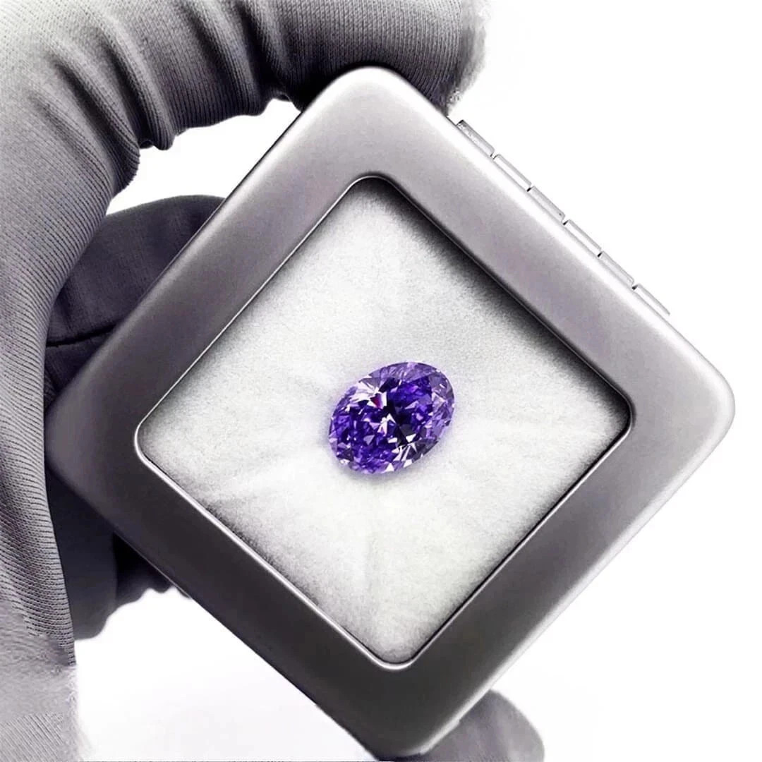 2 Fancy Purple Oval Cut Vs1 Diamond Premium Quality Loose Gemstone7*5mm