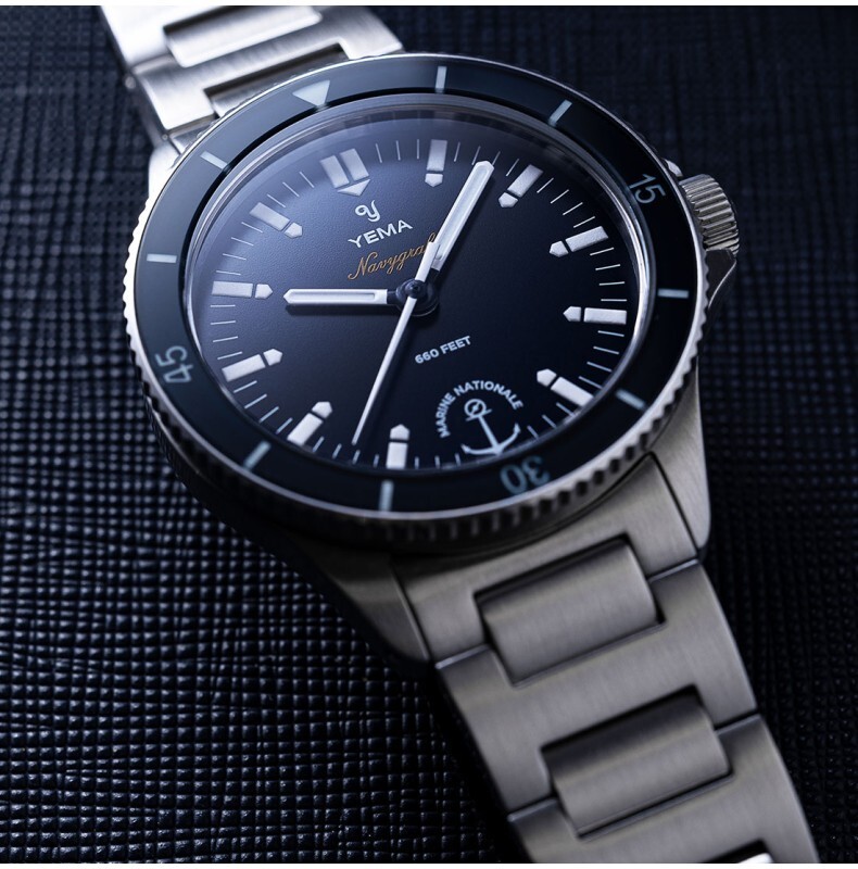 YEMA Navygraf Marine Nationale Blue Steel Quartz Men’s Watch