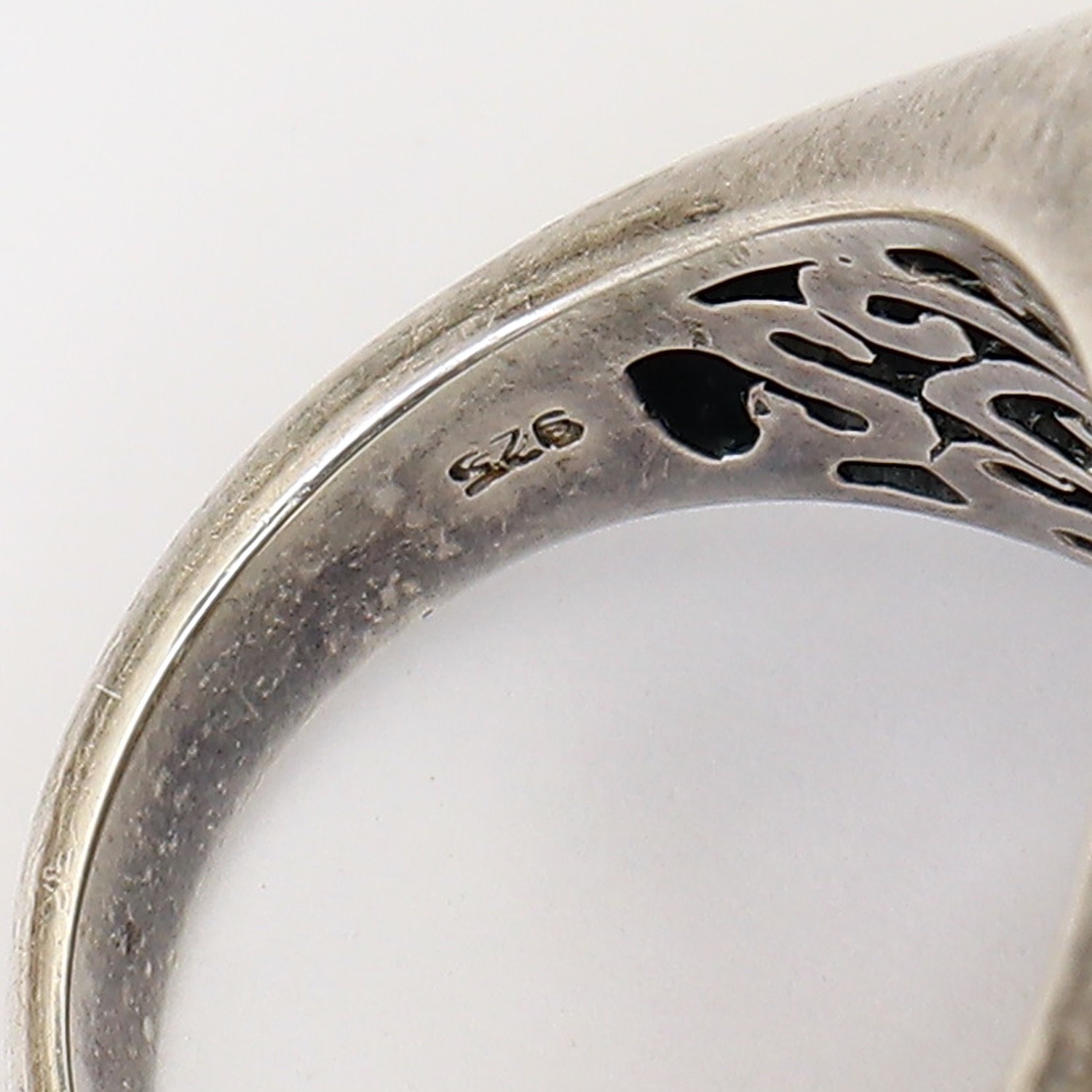 EFFY RING Diamond Sterling 925 Silver 18k Gold Smoky Quartz Balissima size 6
