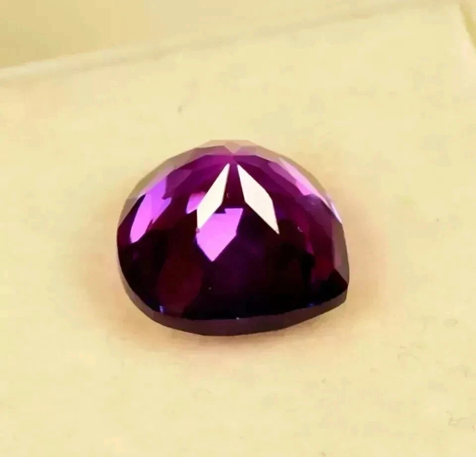 Natural Ceylon 12 Ct Purple Sapphire Pear Cut AGL Loose Certified Gemstone