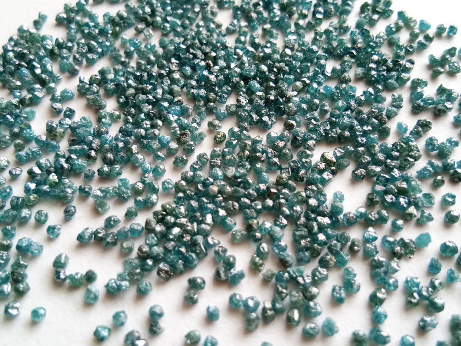 2mm Raw Blue Loose Rough Rondelle Diamond for Jewelry (1 Cts to 5 Cts)