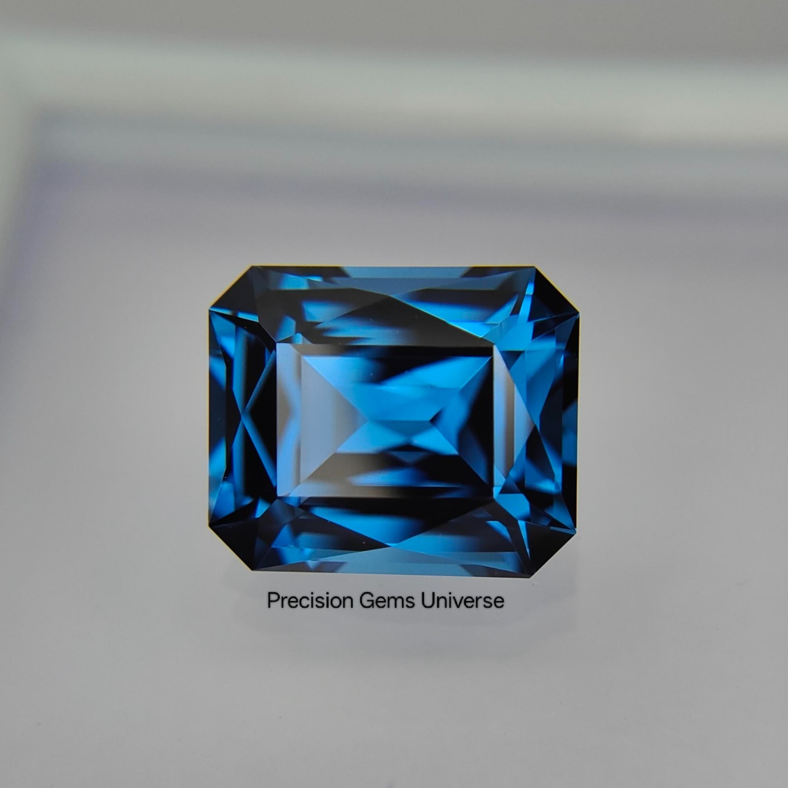 7.20 Ct Lab Blue Spinel, Precision Cut Radiant Spinel, 12×10 mm Radiant Cut