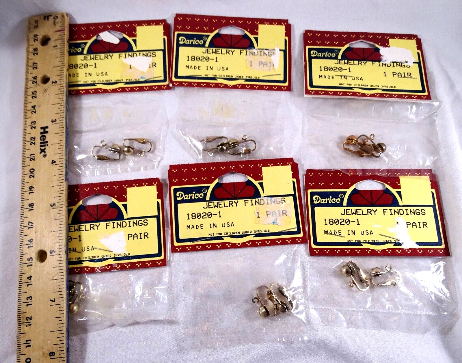 Darice Jewely Findings Pair 18020-1 Lot of 6