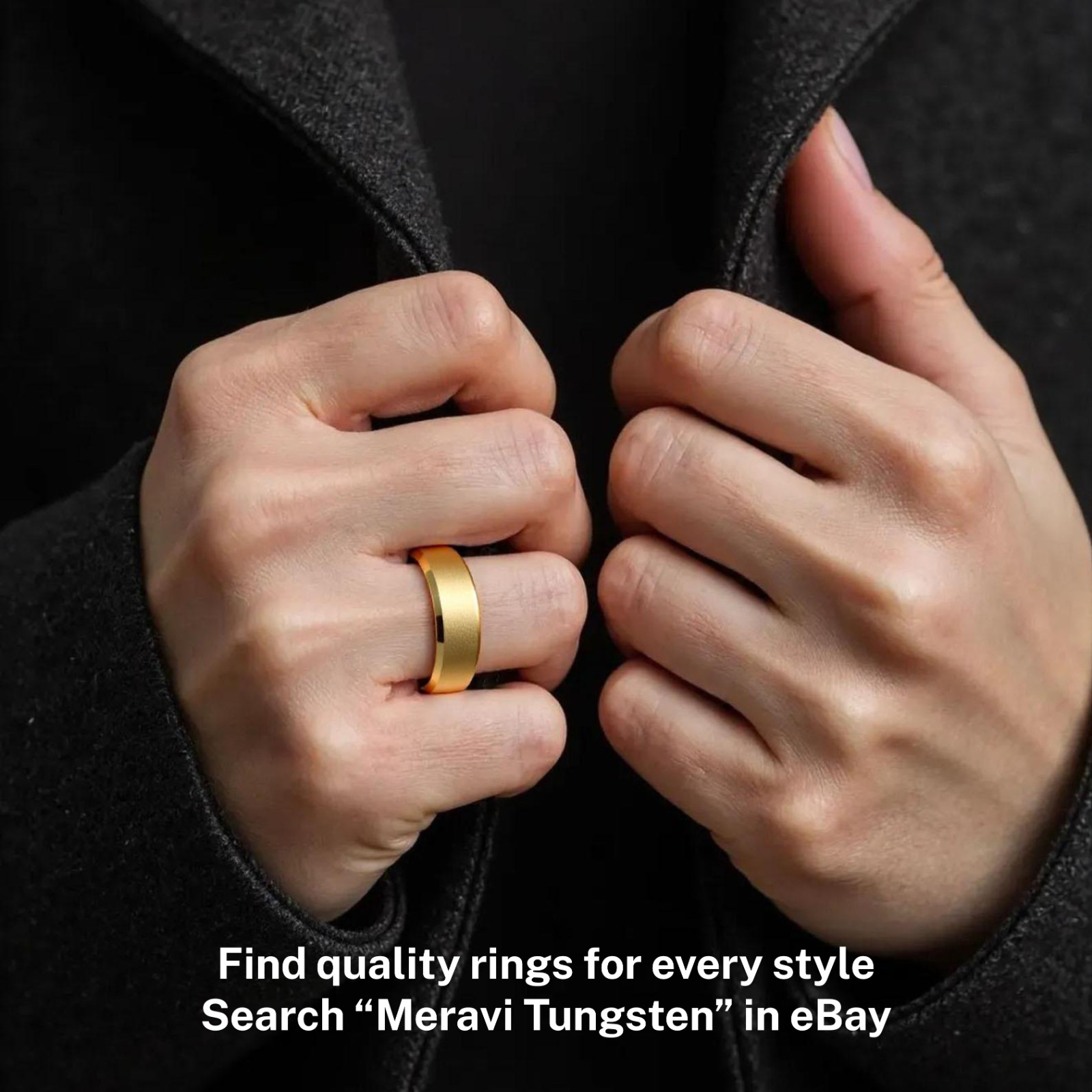 🔥 Tungsten Wedding Band Mens 18k Gold Plated Engagement Ring Womens 6mm 8mm NEW