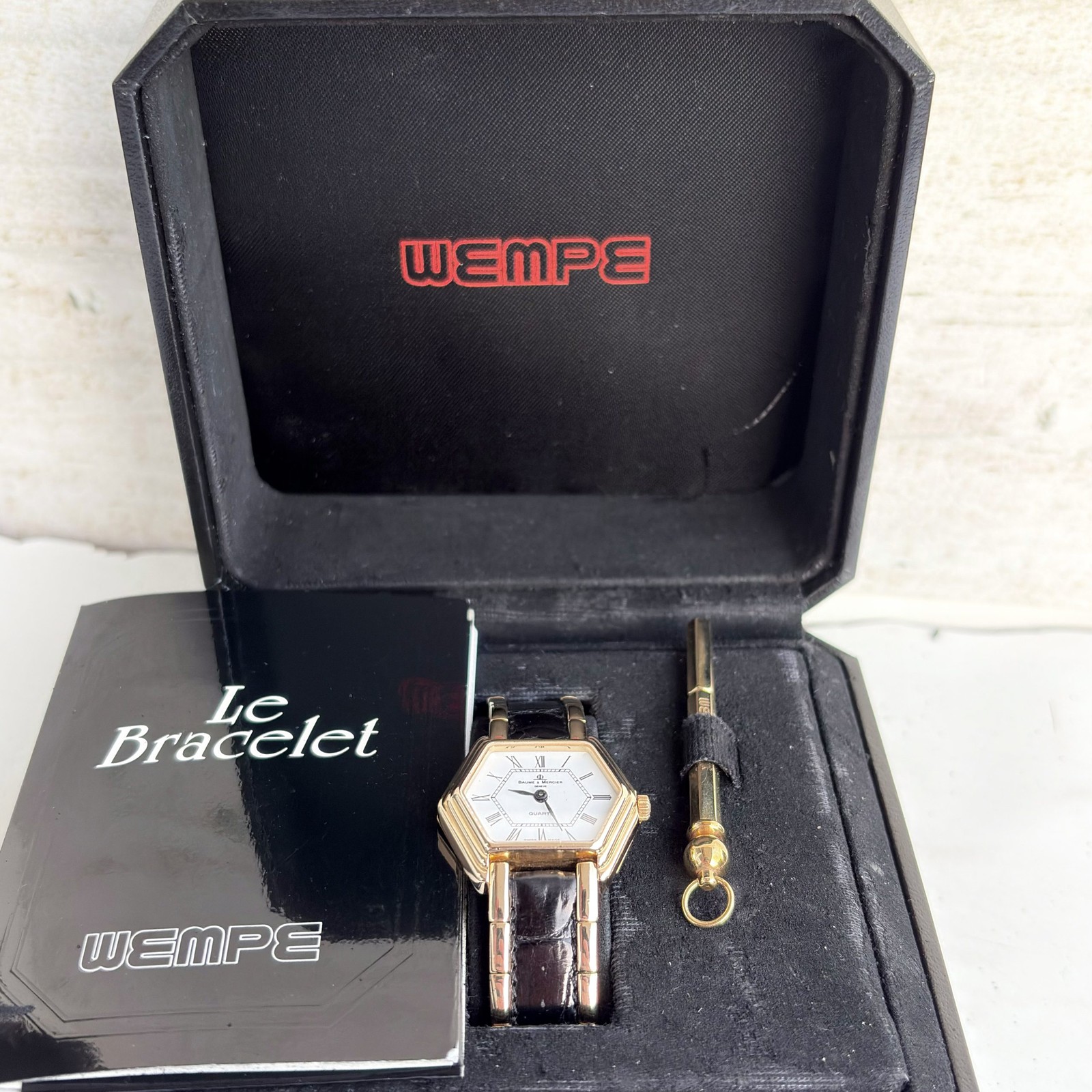 Baume & Mercier 18k Gold Vintage Lady 48372 Quartz 27mm Wempe Bracelet Ladies’