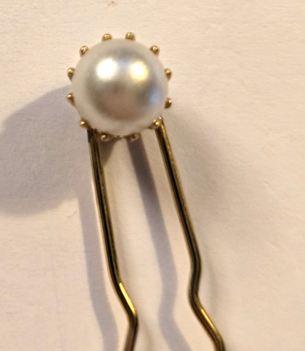 WEDDING PROM SPECIAL OCCASION (2) PEARL HAIR PINS
