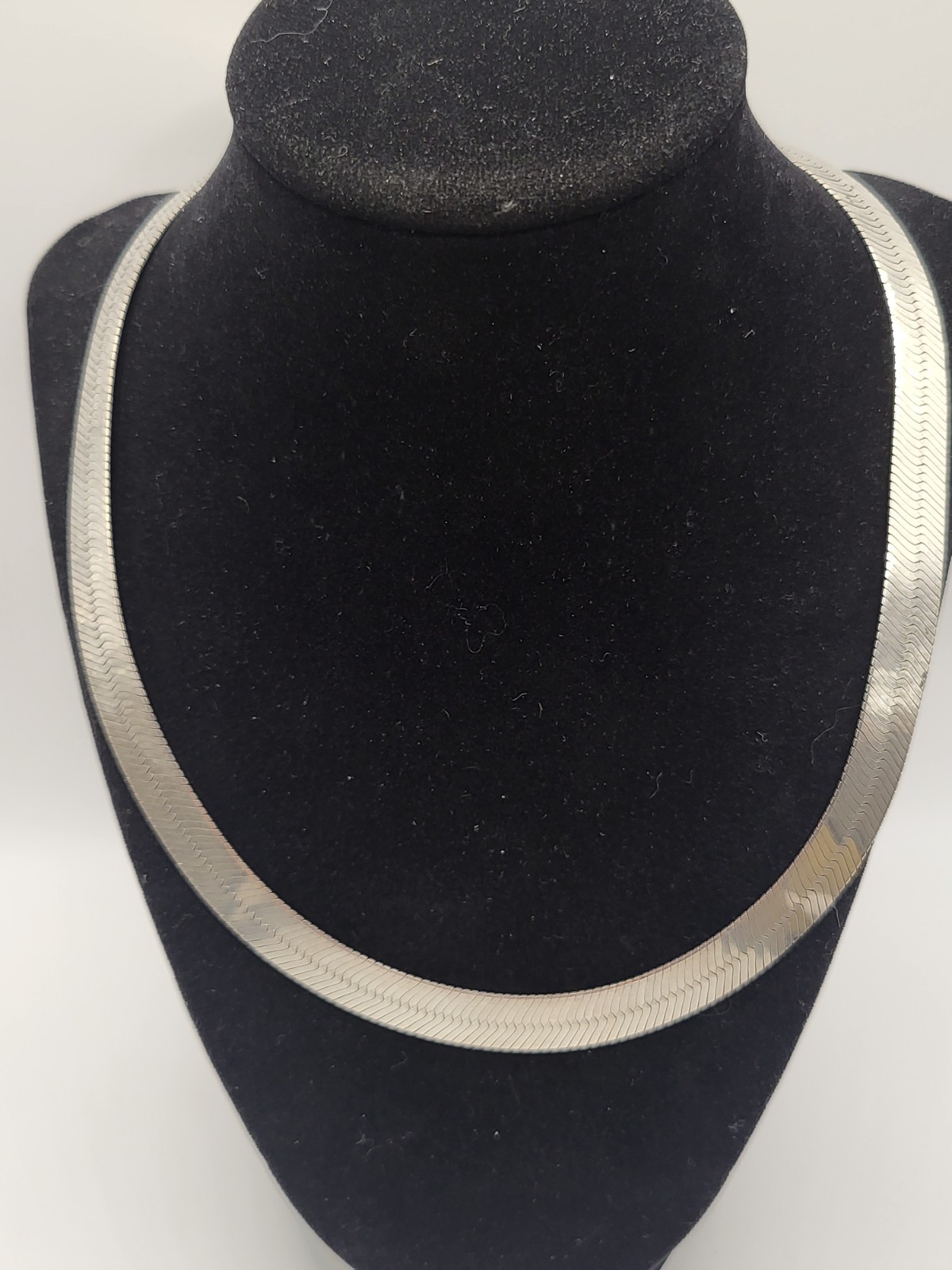 Solid 925 Sterling Herringbone 10.8MM Wide Necklace 20″ GLO Italy Necklace