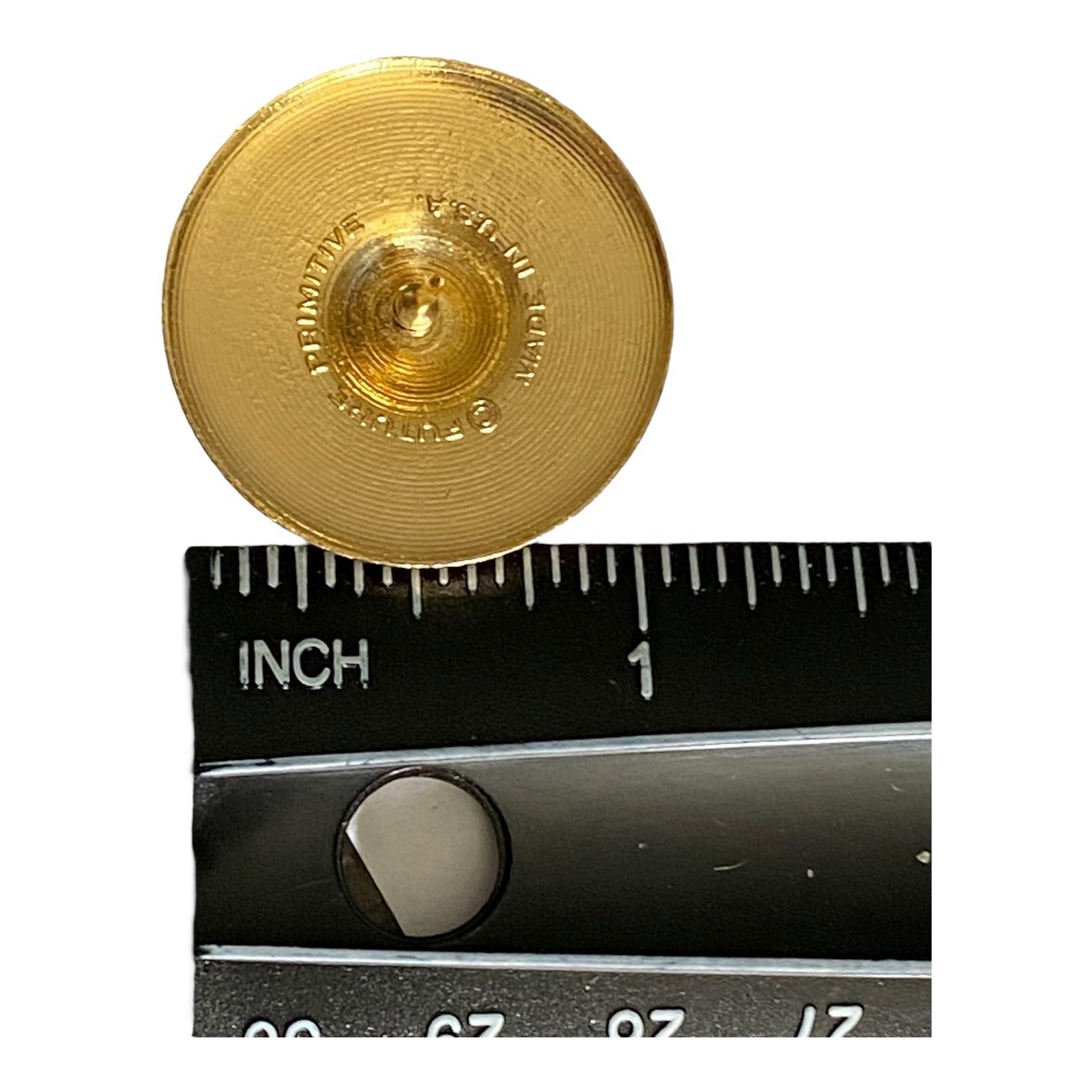 Future Primitive Cymbals Tie Tack Lapel Pin Percussion Drum Gold-Tone Instrument