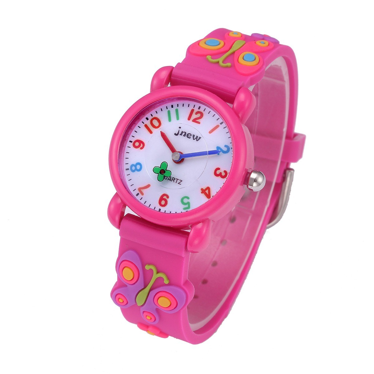 Kids Watches 3D Cartoon Butterfly with Silicone Band Boys and Girls
