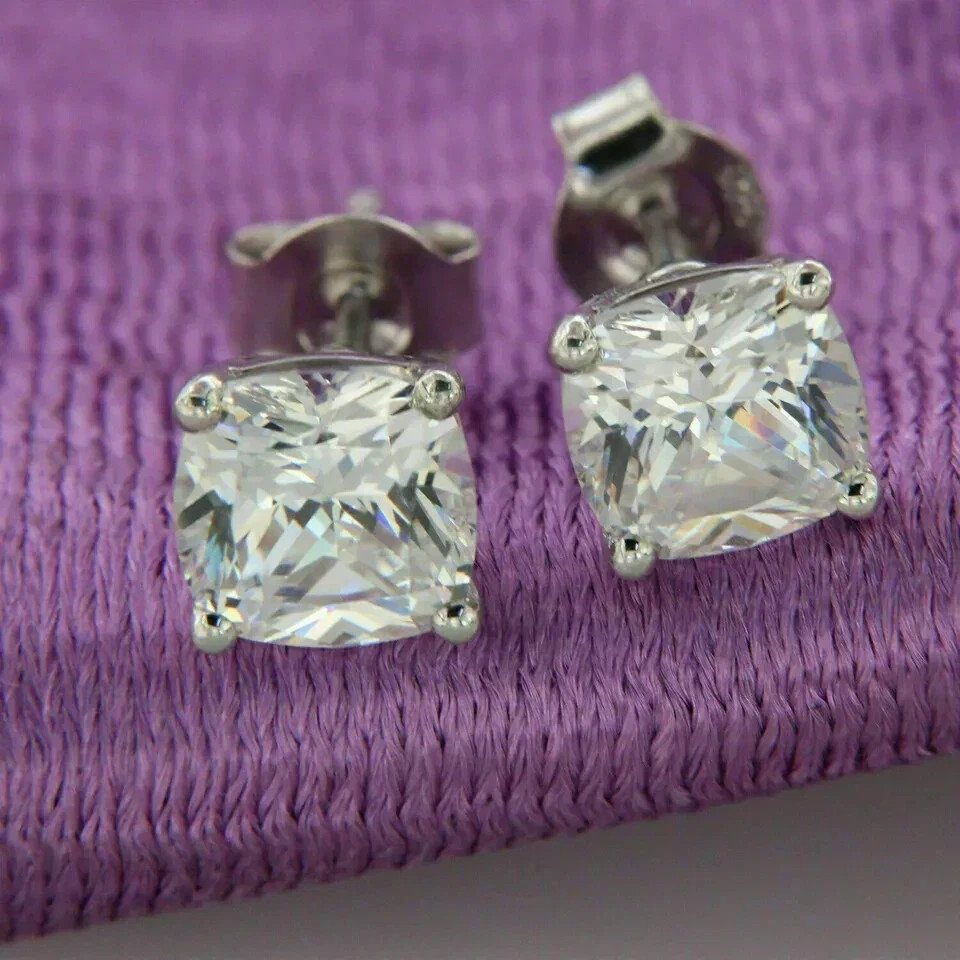 2.30Ct Lab Created Diamond Solitaire Stud Earrings 14k White Gold Fn For Women’s