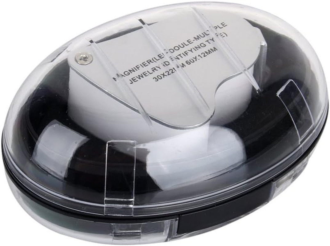 2 Lens Jewelry Loupe, 30X 60X Illuminated Jewelers Magnifier | Foldable Magnifyi