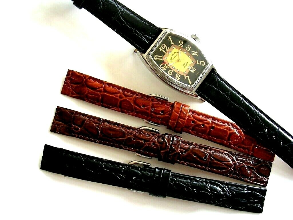 Open End wire lug 16 17 18 19 20 Gen Alligator calf watch band strap IW SUISSE