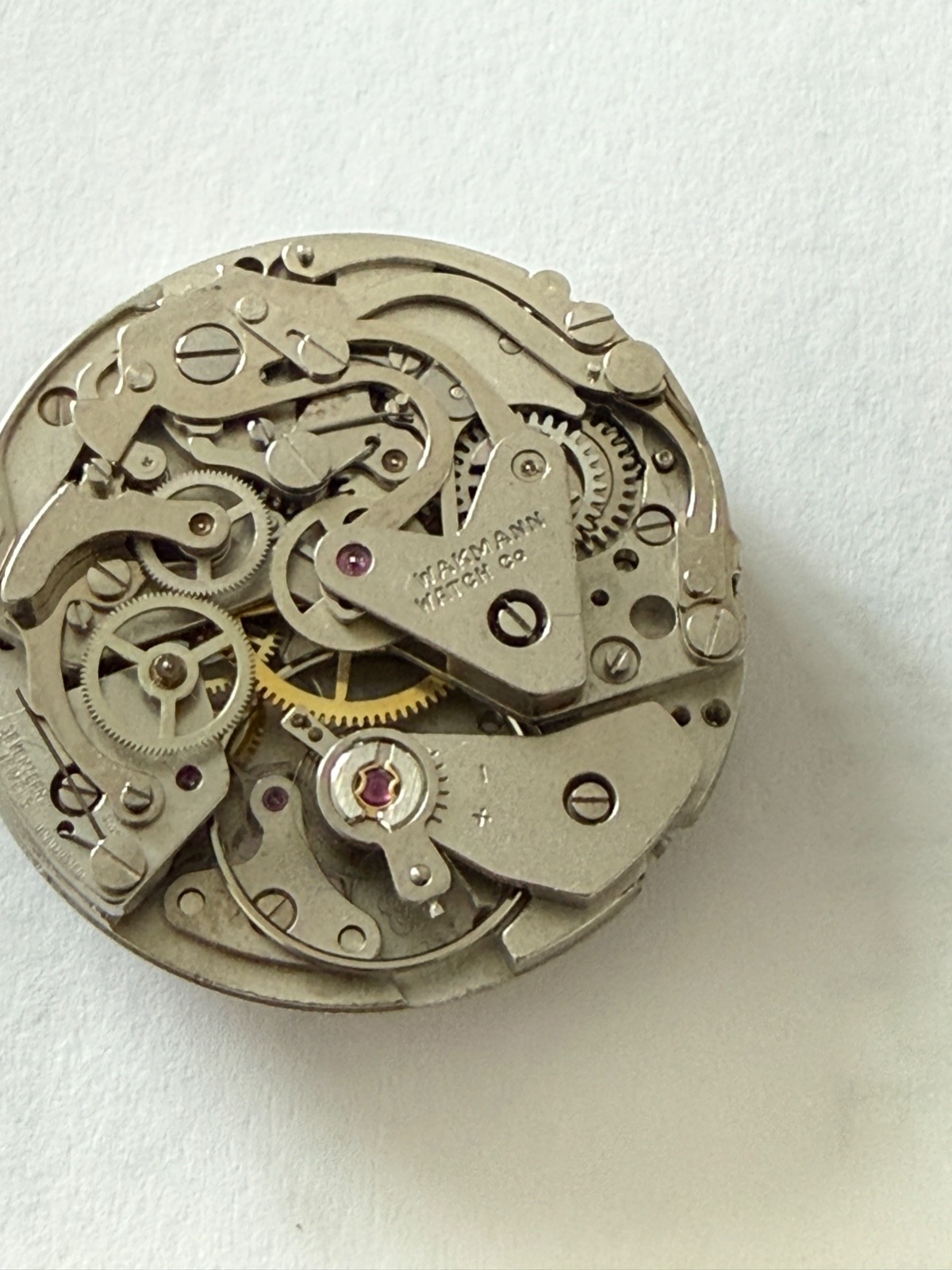 Vintage Wakmann Valjoux 7736 Manual Chronograph movement working perfect