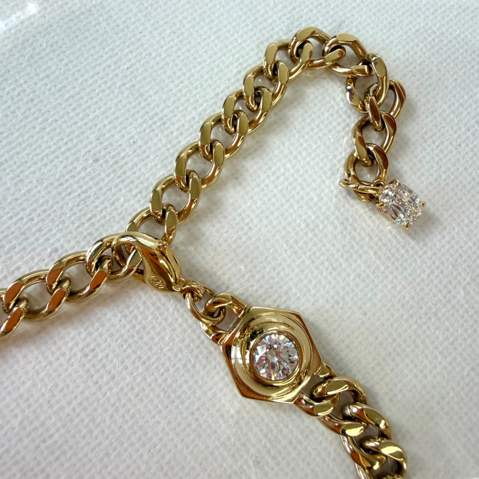 SWAROVSKI Numina Necklace Gold Tone White Crystal Adjustable Chain New In Box