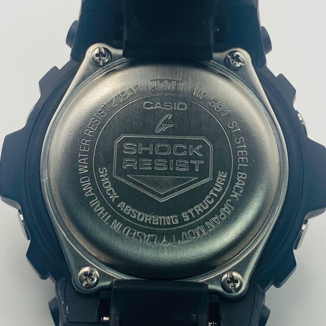 CASIO G-SHOCK AW-591 Black Blue Analog-Digital Watch