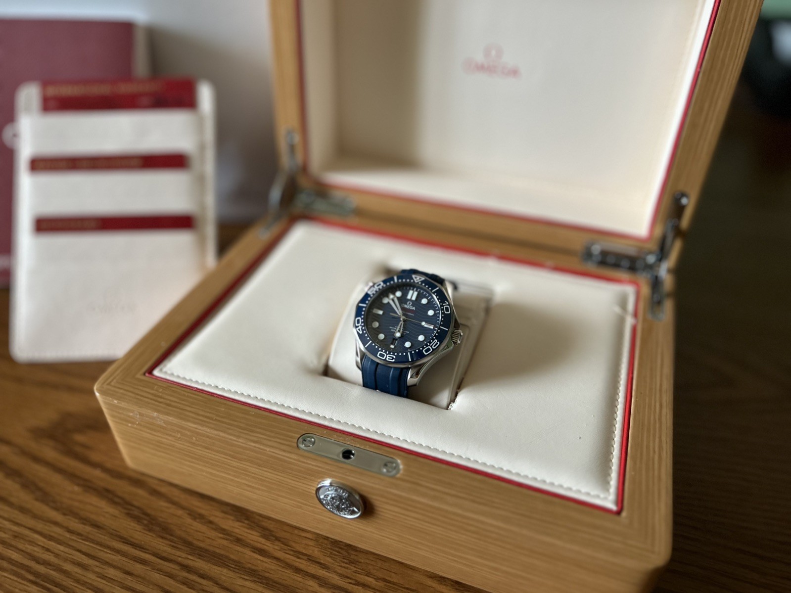2024 Omega Seamaster Diver 300M Blue Wave Dial 42mm Blue Ceramic w/ Box & Cards