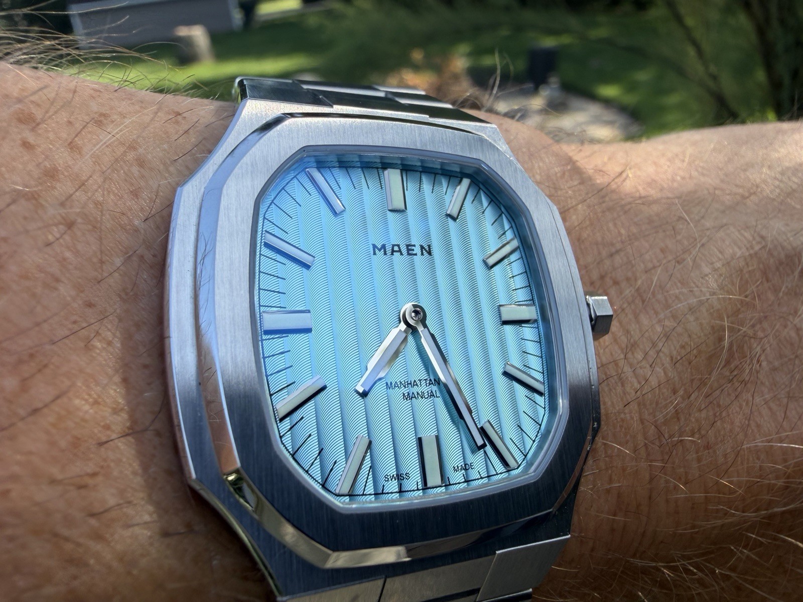 MAEN MANHATTAN 39 ULTRA THIN Ice Blue – M4.1.3 39mm Men’s Watch Manual Wind