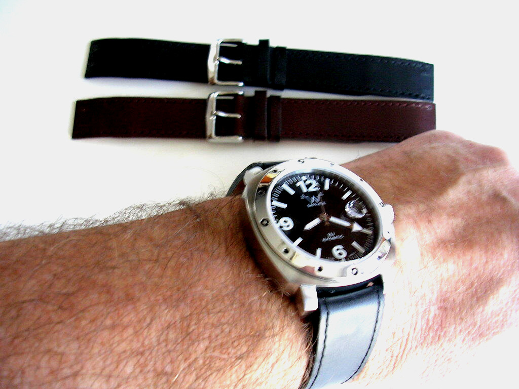22mm Open End Aviator Pilot Leather watch band IW SUISSE 10 12 14 16 18 19 20 24