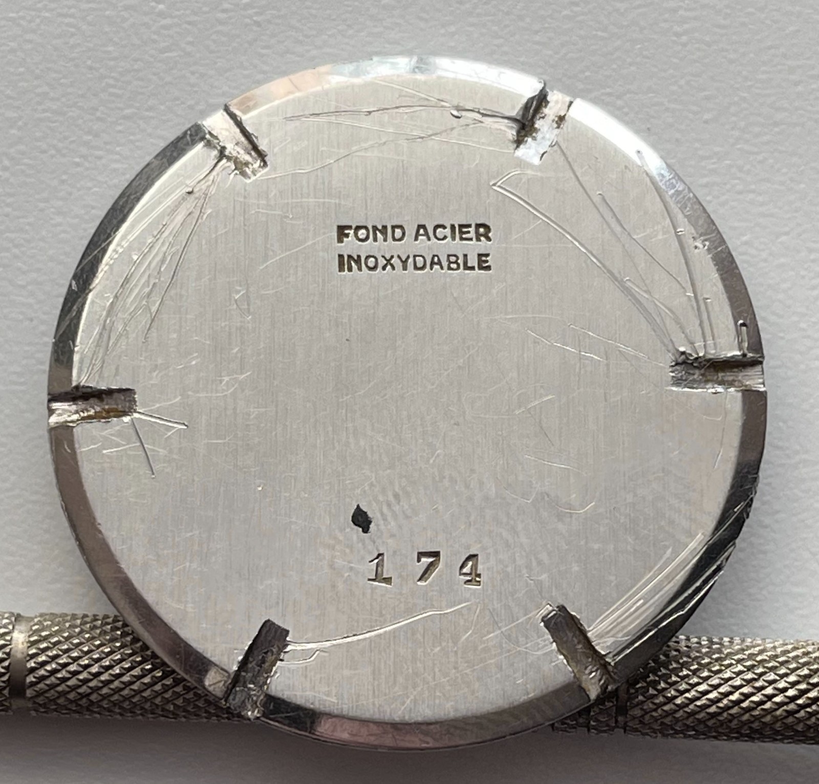 Vintage Fond Acier Watch Case Back 174 Stainless Steel 31.9mm Screw Down Repair